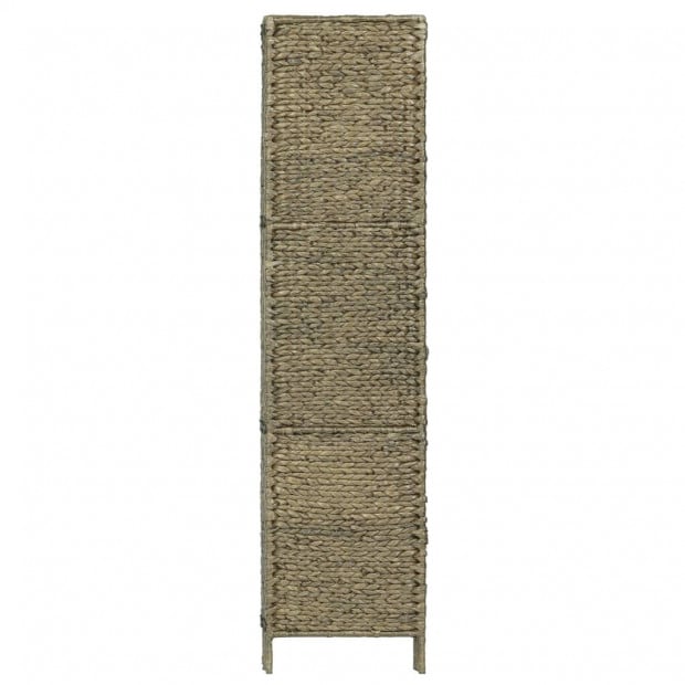 4-panel Room Divider Brown 154x160 Cm Water Hyacinth Image 4