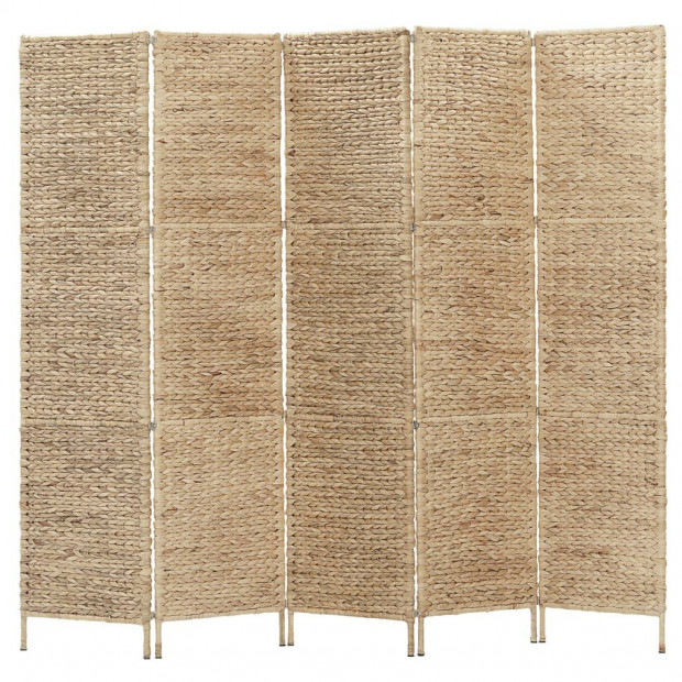 5-panel Room Divider 193x160 Cm Water Hyacinth