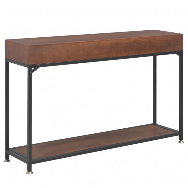 Console Table With 3 Drawers 120x30x76 Cm Solid Fir Wood Image 5