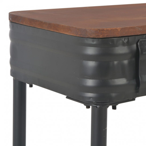 Console Table With 2 Drawers 120x30x75 Cm Solid Fir Wood Image 8