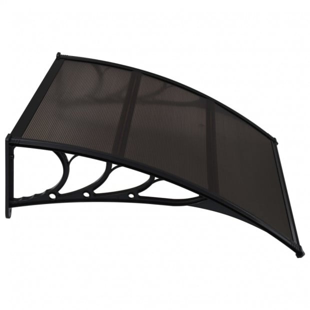 Door Canopy Black 150x100 Cm Plastic Image 3