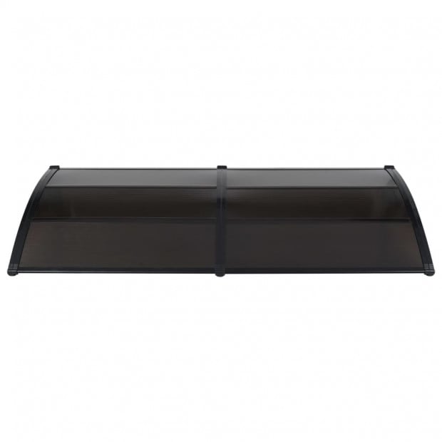 Door Canopy Black 200x100 Cm Plastic Image 2
