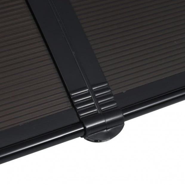 Door Canopy Black 200x100 Cm Plastic Image 4