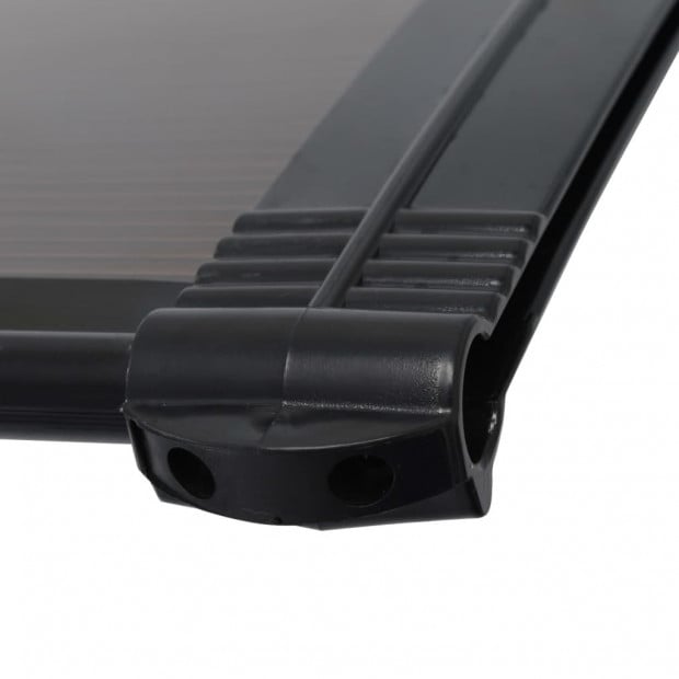 Door Canopy Black 200x100 Cm Plastic Image 5