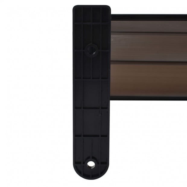Door Canopy Black 200x100 Cm Plastic Image 6