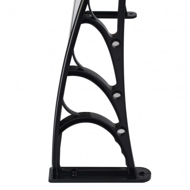 Door Canopy Black 200x100 Cm Plastic Image 7