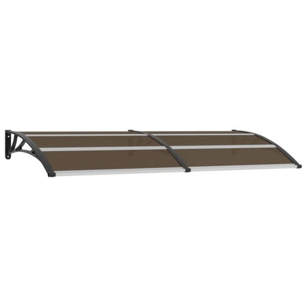Door Canopy Black 240x100 Cm Polycarbonate