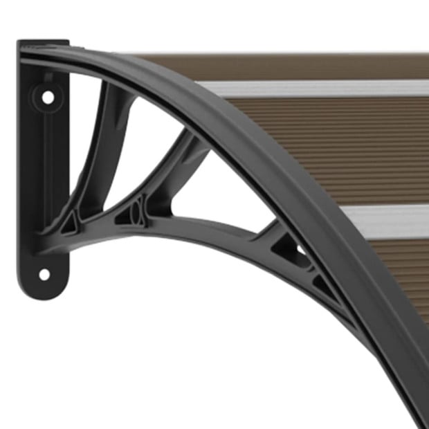 Door Canopy Black 240x100 Cm Polycarbonate Image 4