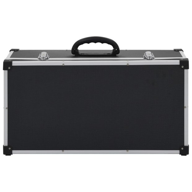 CD Case Storage Chest For 80 CDs Aluminium ABS Black Image 7