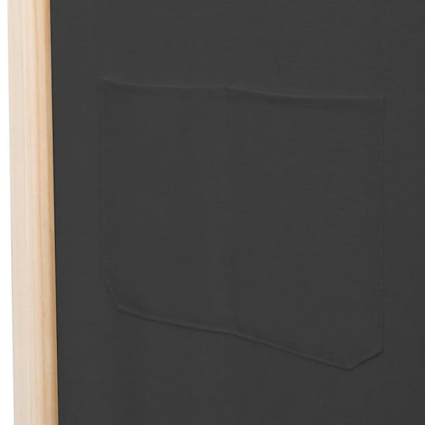 3-panel Room Divider Grey 120x170x4cm Fabric Grey Image 7