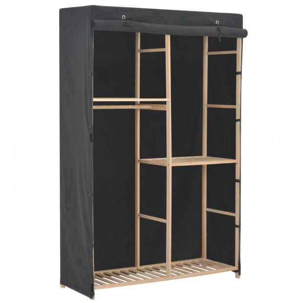3-tier Wardrobe Grey 110x40x170 Cm Fabric