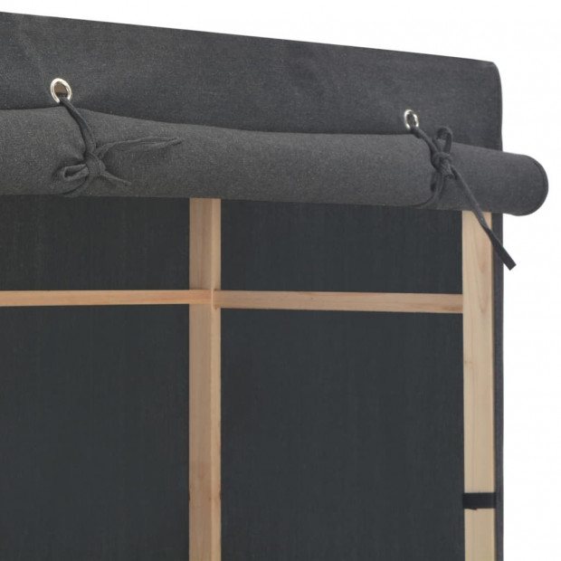 3-tier Wardrobe Grey 110x40x170 Cm Fabric Image 4