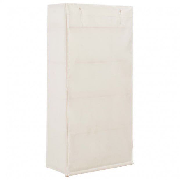 Wardrobe White 79x40x170 Cm Fabric Image 4