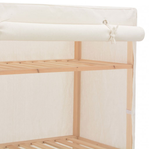 Wardrobe White 79x40x170 Cm Fabric Image 5