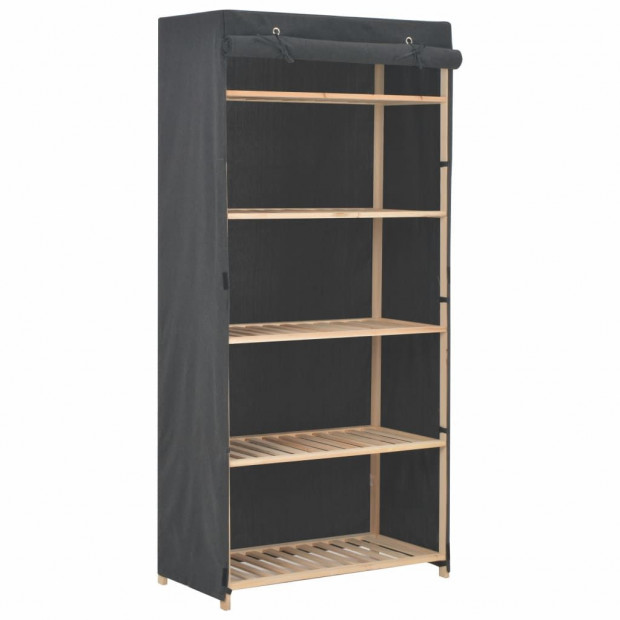 Wardrobe Grey 79x40x170 Cm Fabric