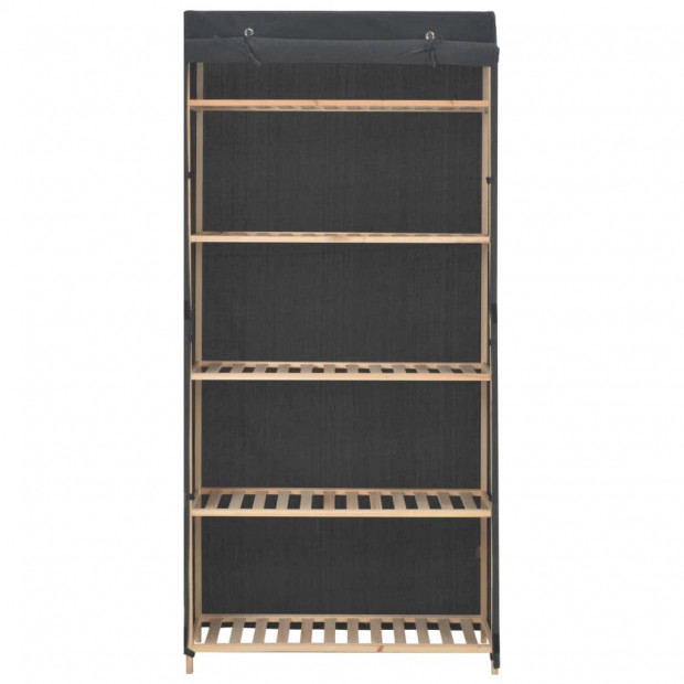 Wardrobe Grey 79x40x170 Cm Fabric Image 3