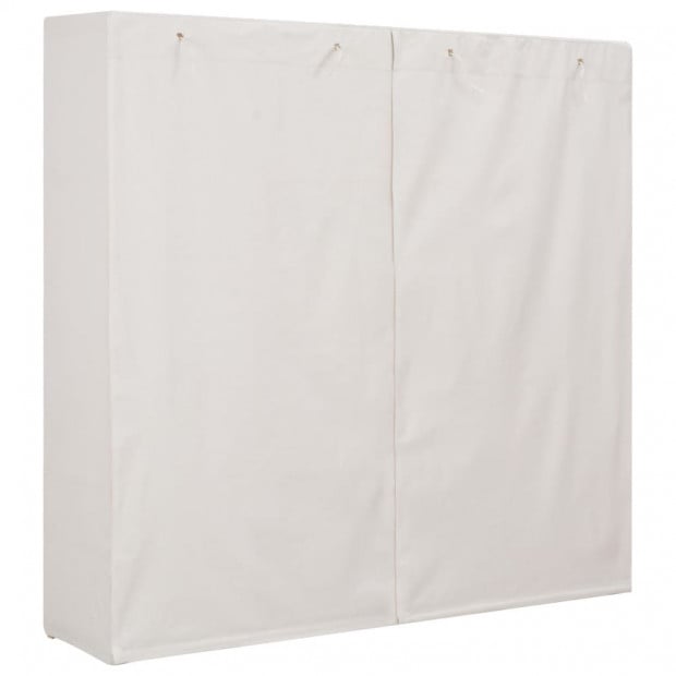 Wardrobe White 173x40x170 Cm Fabric Image 3