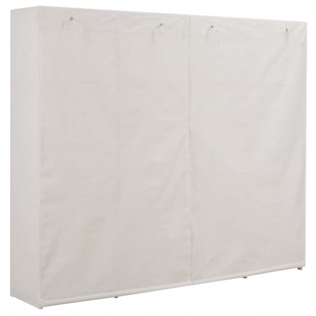 Wardrobe White 200x40x170 Cm Fabric Image 3
