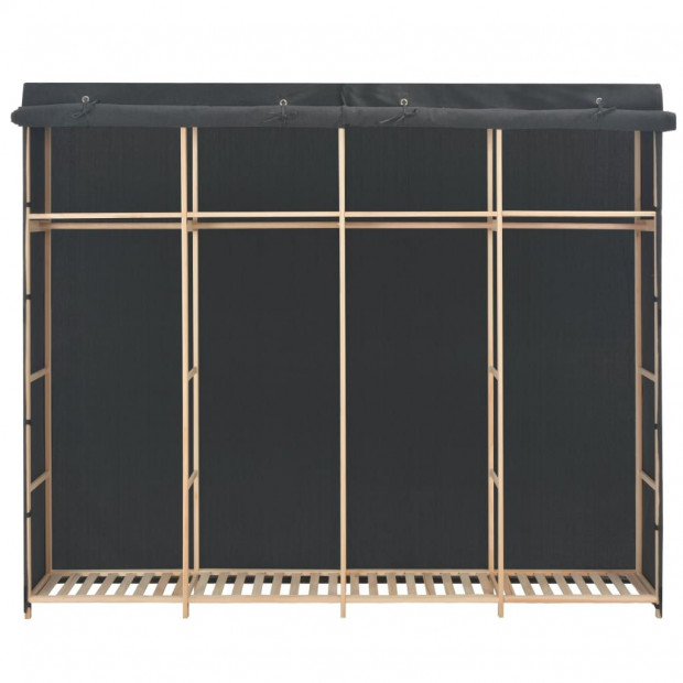 Wardrobe Grey 200x40x170 Cm Fabric Image 3