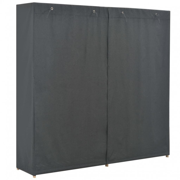 Wardrobe Grey 200x40x170 Cm Fabric