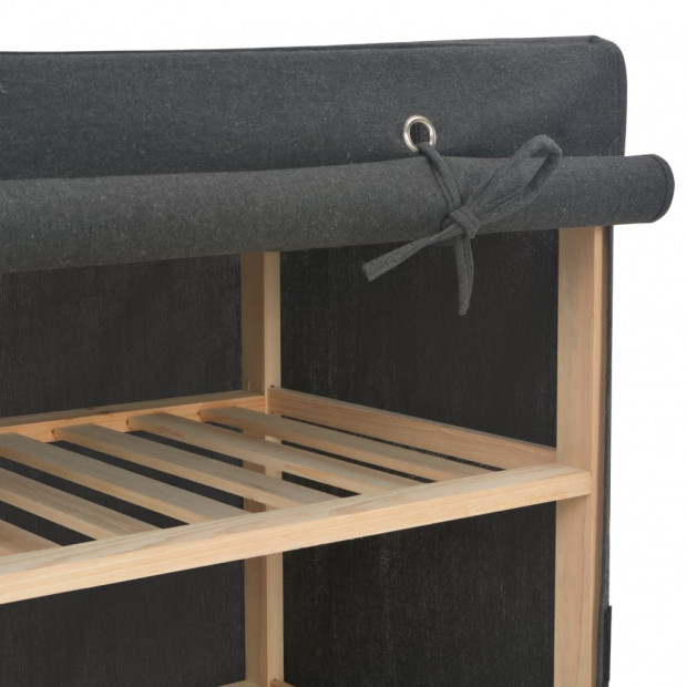 Wardrobe Grey 200x40x170 Cm Fabric Image 5
