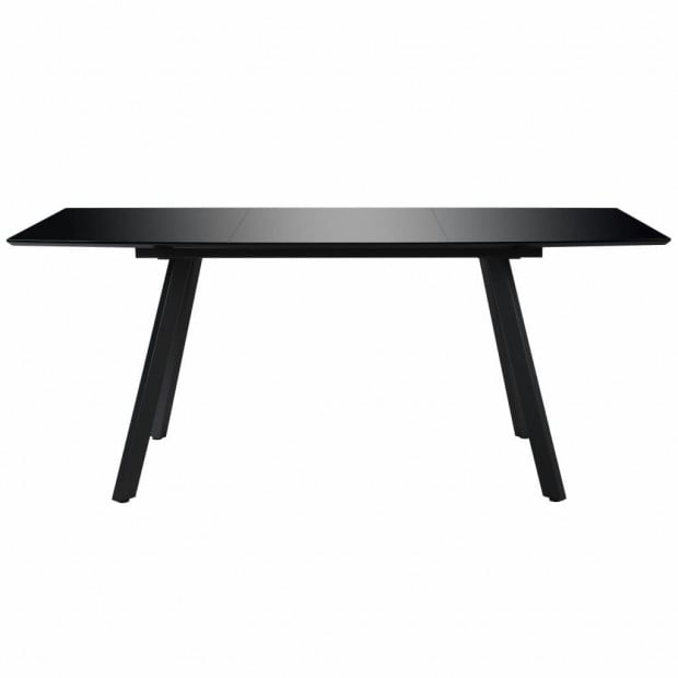Dining Table High Gloss Black 180x90x76 Cm Mdf Image 2