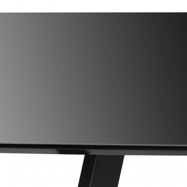 Dining Table High Gloss Black 180x90x76 Cm Mdf Image 4