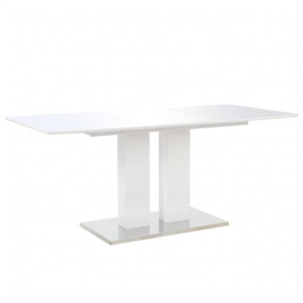 Dining Table High Gloss White 180x90x76 Cm Mdf