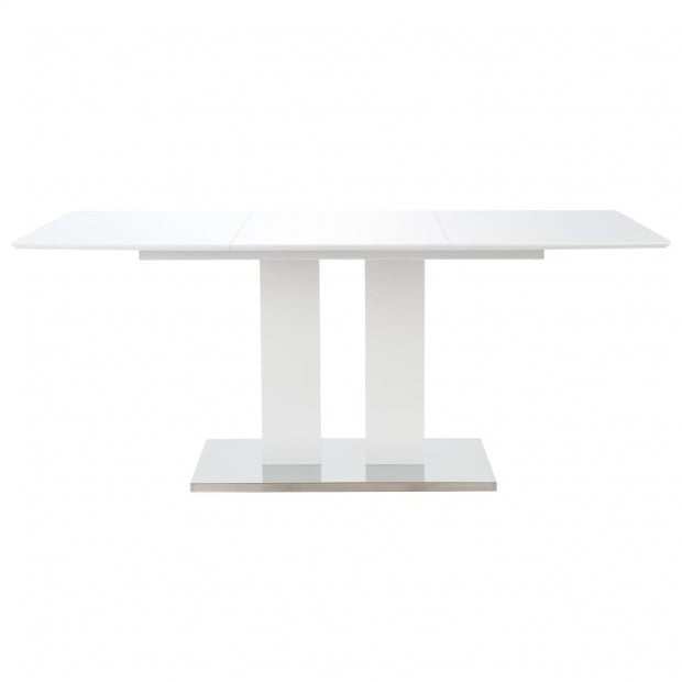 Dining Table High Gloss White 180x90x76 Cm Mdf Image 2