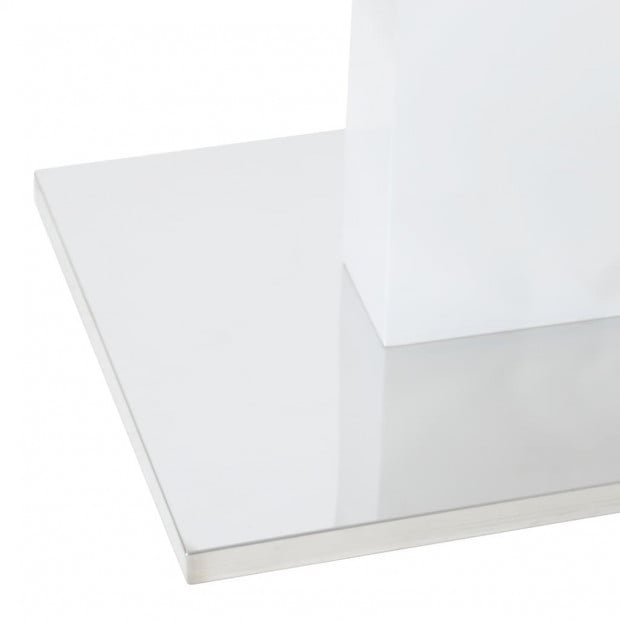 Dining Table High Gloss White 180x90x76 Cm Mdf Image 6