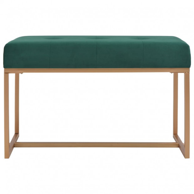 Bench 80 Cm Green Velvet Image 2