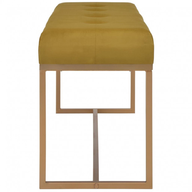 Bench 120 Cm Mustard Velvet Image 3