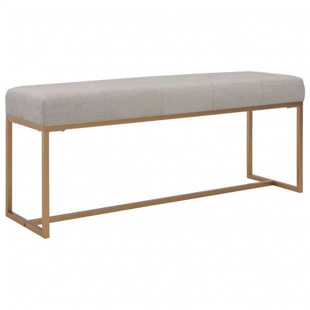 Bench 120 Cm Grey Velvet