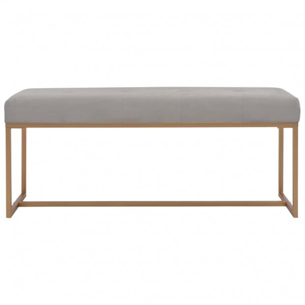 Bench 120 Cm Grey Velvet Image 2