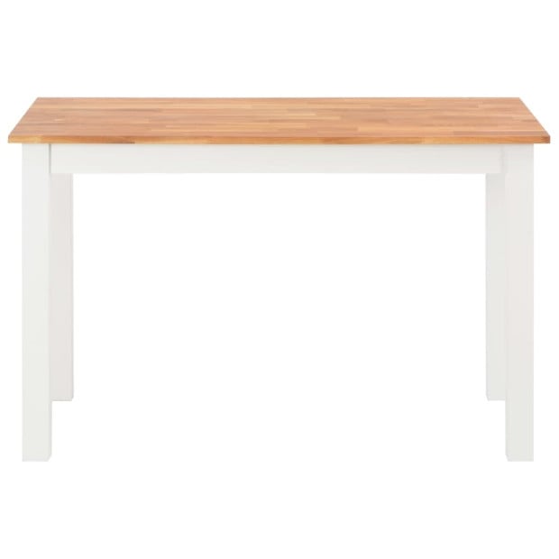 Dining Table 120x60x74 Cm Solid Oak Wood Image 2
