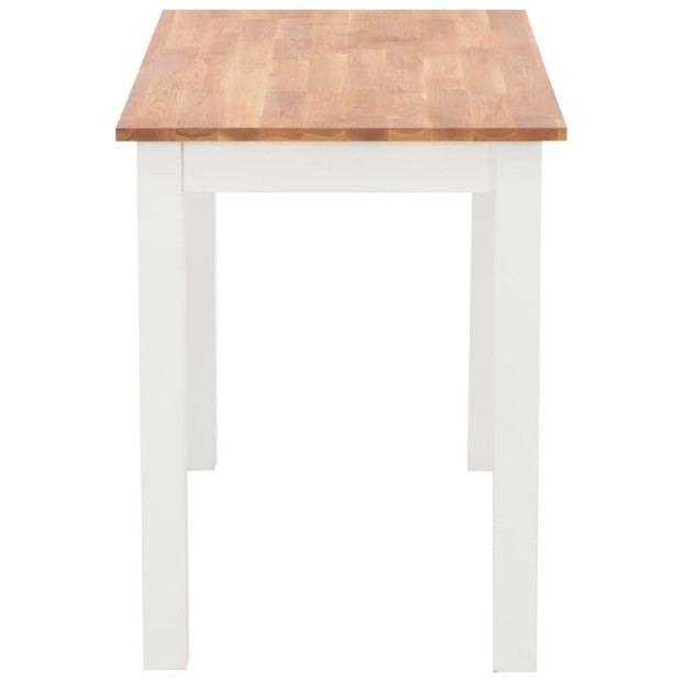 Dining Table 120x60x74 Cm Solid Oak Wood Image 4