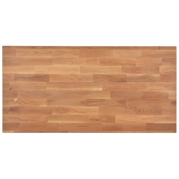 Dining Table 120x60x74 Cm Solid Oak Wood Image 5