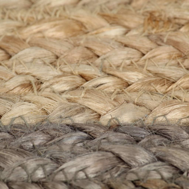 Handmade Rug Jute With Grey Border 90 Cm Image 3