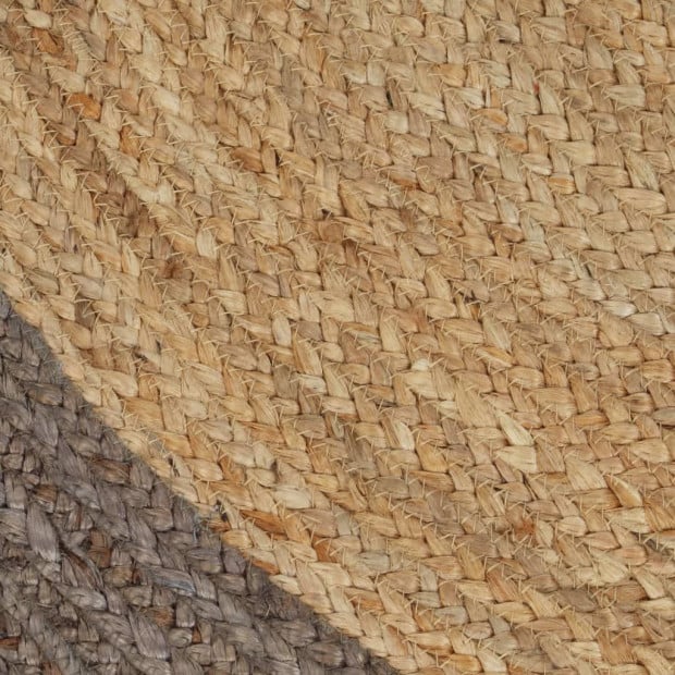 Handmade Rug Jute With Grey Border 120 Cm Image 2