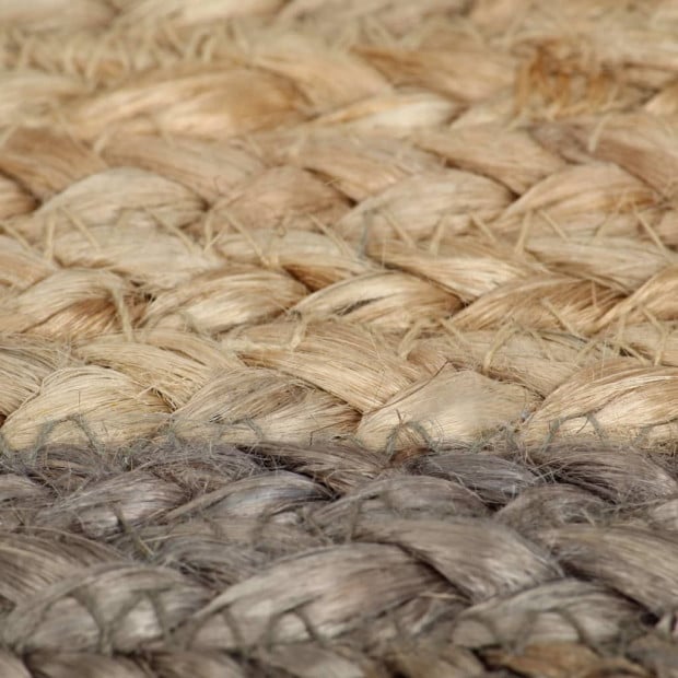 Handmade Rug Jute With Grey Border 120 Cm Image 3