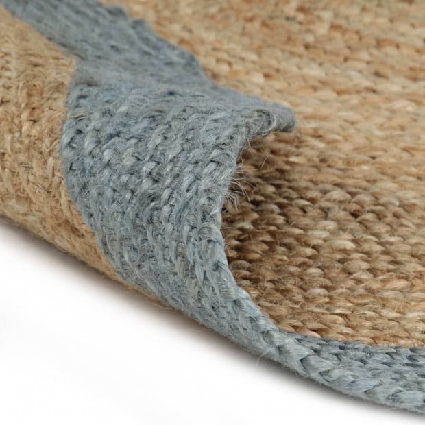 Handmade Rug Jute With Olive Green Border 120 Cm Image 4