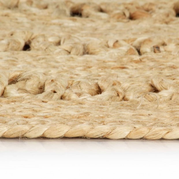Handmade Rug Braided Jute 120 Cm Image 3