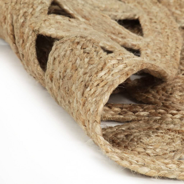 Handmade Rug Braided Jute 120 Cm Image 2