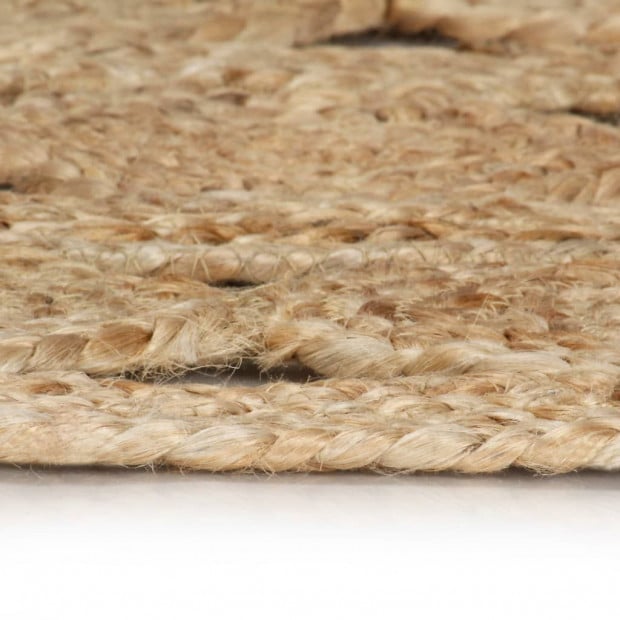 Handmade Rug Braided Jute 120 Cm Image 3