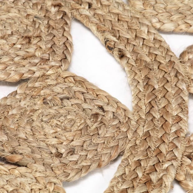 Handmade Rug Braided Jute 120 Cm Image 4