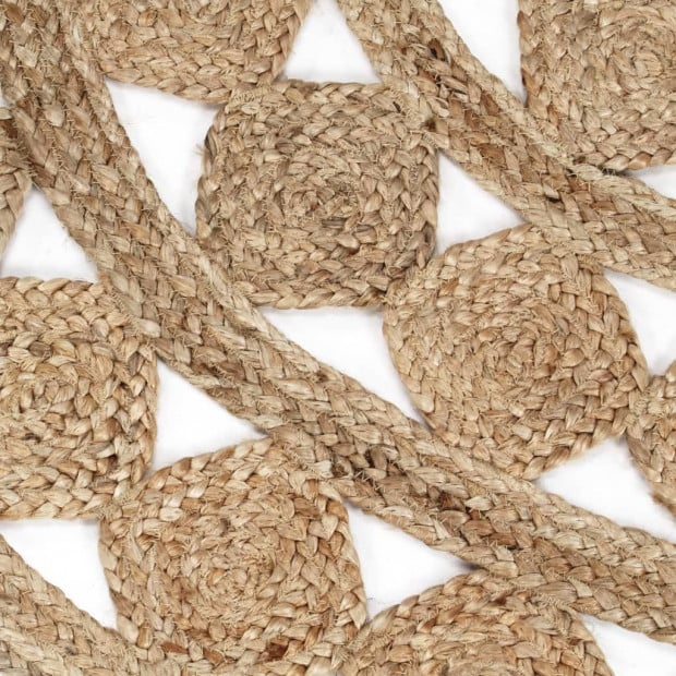Handmade Rug Braided Jute 120 Cm Image 5