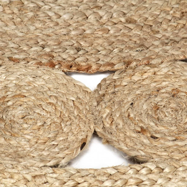 Handmade Rug Braided Jute 90 Cm Image 5