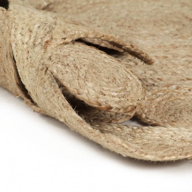 Handmade Rug Braided Jute 120 Cm Image 2