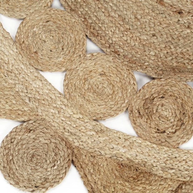Handmade Rug Braided Jute 120 Cm Image 4