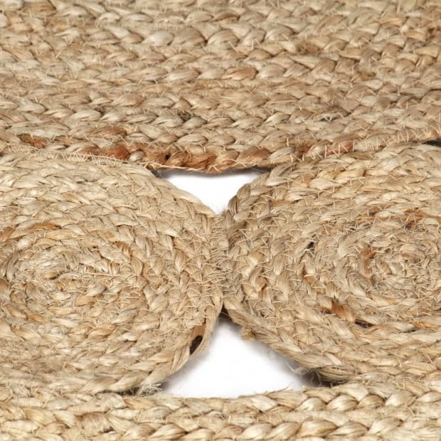 Handmade Rug Braided Jute 120 Cm Image 5